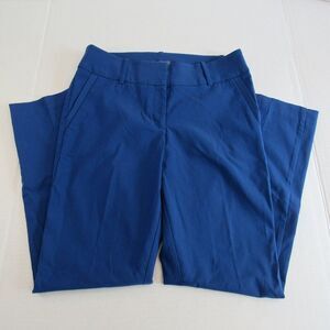 Worthington Mid Rise Flat Front Slim Leg Stretch Comfort Blue Pants Sz 8 Petite